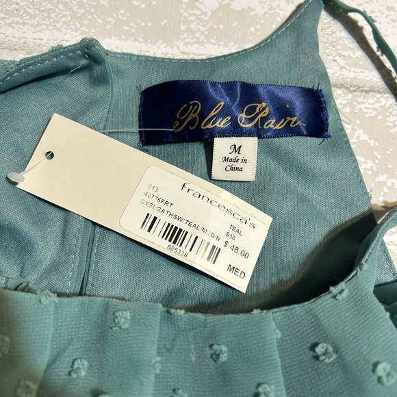 Blue Rain Teal Textured Dress - Picture 4 of 6